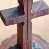 Крест настольный деревянный с надписями, ручная работа, американский орех
